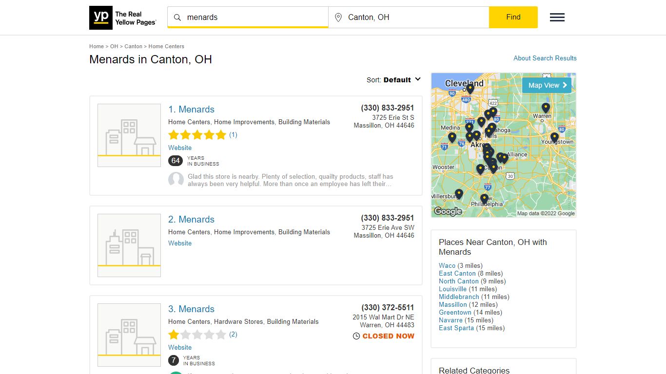 Menards Locations & Hours Near Canton, OH - YP.com