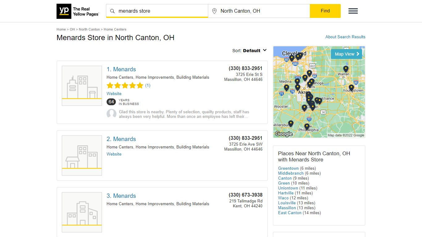 Menards Store Locations & Hours Near North Canton, OH - YP.com